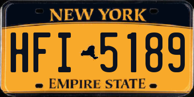 NY license plate HFI5189
