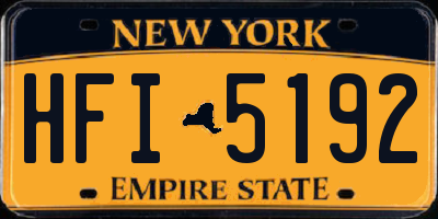 NY license plate HFI5192