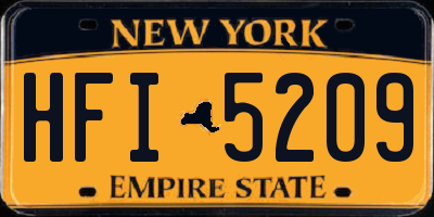 NY license plate HFI5209