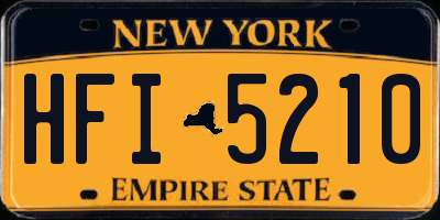 NY license plate HFI5210