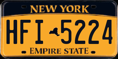 NY license plate HFI5224