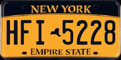 NY license plate HFI5228