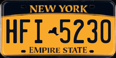 NY license plate HFI5230