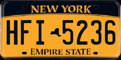 NY license plate HFI5236