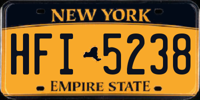 NY license plate HFI5238