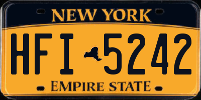 NY license plate HFI5242