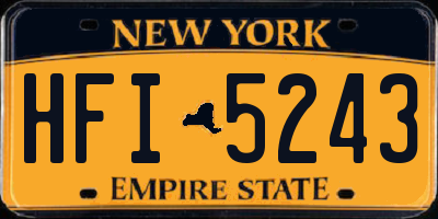 NY license plate HFI5243