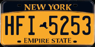NY license plate HFI5253