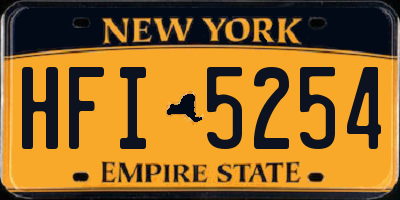 NY license plate HFI5254