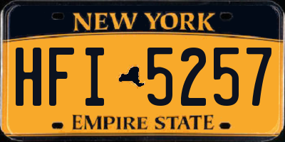 NY license plate HFI5257