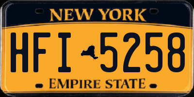 NY license plate HFI5258
