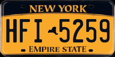 NY license plate HFI5259