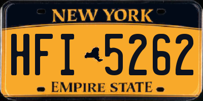 NY license plate HFI5262