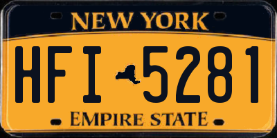 NY license plate HFI5281