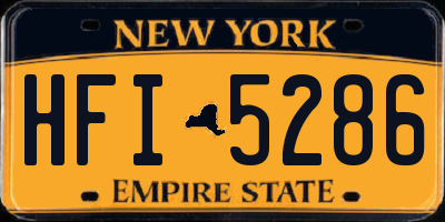 NY license plate HFI5286