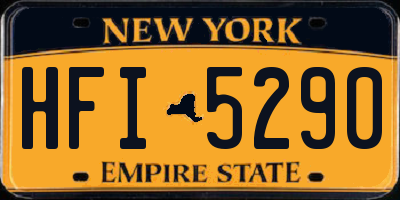 NY license plate HFI5290