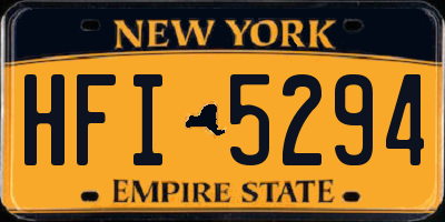 NY license plate HFI5294