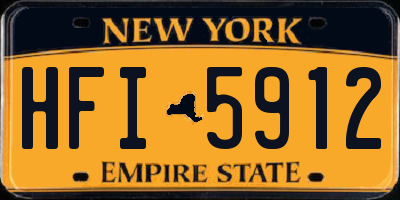 NY license plate HFI5912