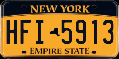 NY license plate HFI5913