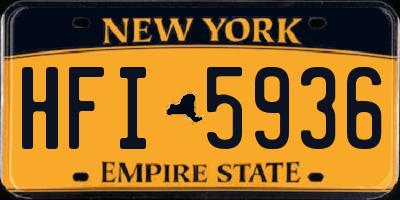 NY license plate HFI5936