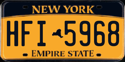NY license plate HFI5968