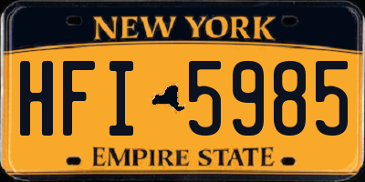 NY license plate HFI5985