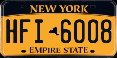NY license plate HFI6008