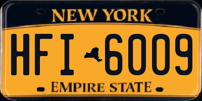 NY license plate HFI6009