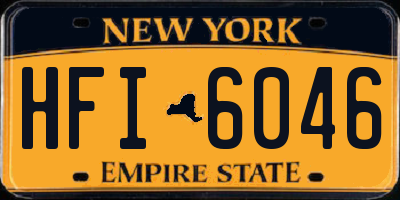 NY license plate HFI6046