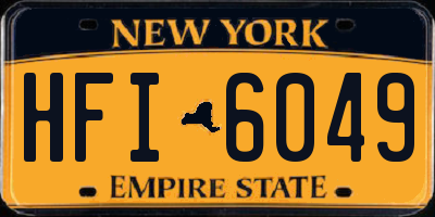 NY license plate HFI6049