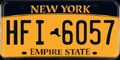 NY license plate HFI6057