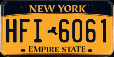 NY license plate HFI6061