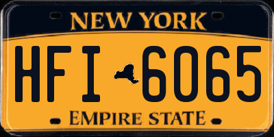 NY license plate HFI6065