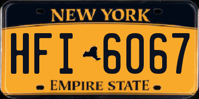 NY license plate HFI6067
