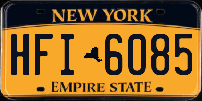 NY license plate HFI6085