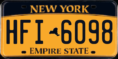 NY license plate HFI6098