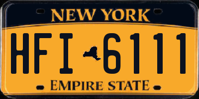 NY license plate HFI6111