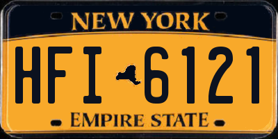 NY license plate HFI6121