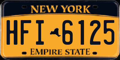 NY license plate HFI6125