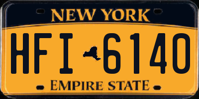 NY license plate HFI6140