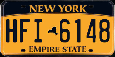 NY license plate HFI6148