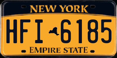 NY license plate HFI6185