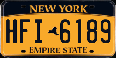 NY license plate HFI6189