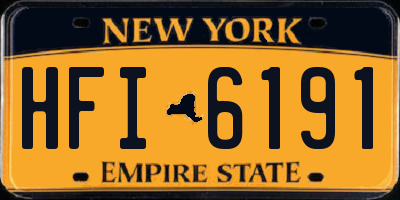 NY license plate HFI6191