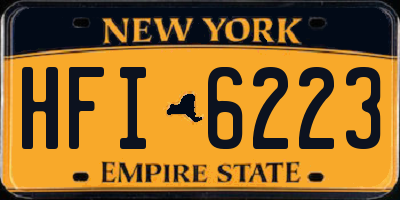 NY license plate HFI6223