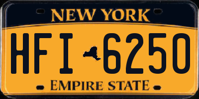 NY license plate HFI6250