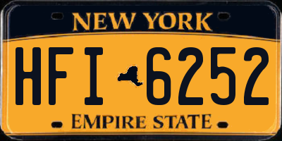 NY license plate HFI6252