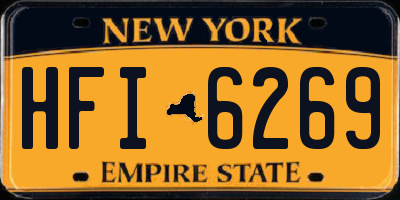 NY license plate HFI6269