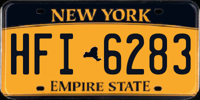 NY license plate HFI6283