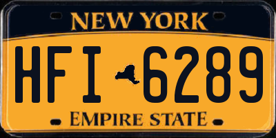 NY license plate HFI6289